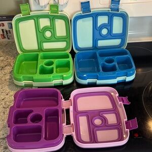 Bentgo Kids Lunch Box Set - Green, Blue, Purple